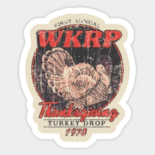 WKRP Turkey Drop Sticker